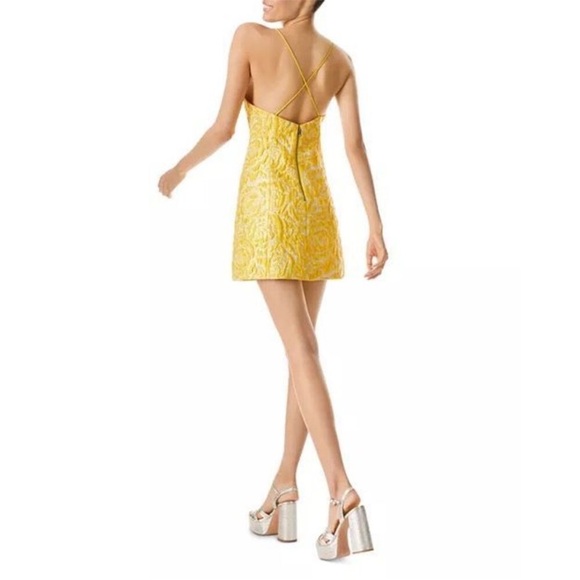 Alice + Olivia Yellow Floral Mini Dress NWT - Picture 2 of 9
